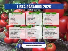 Vand rasad rosii ardei vinete castraveti varza  rasaduri legume 2026